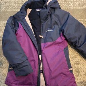 Patagonia Kids' Blue and Purple Puffer Jacket
